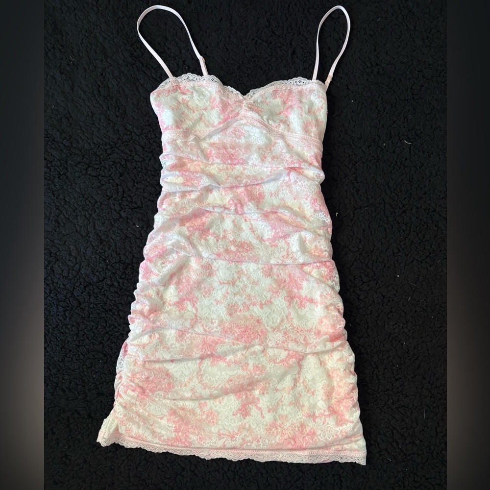 Limited edition LoveShackFancy x Victoria’s Secret PINK lace minidress. - Picture 3 of 9
